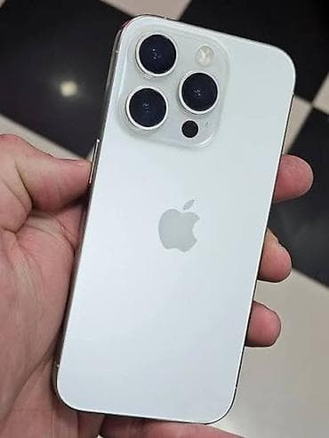 sony mobile: IPhone 15 Pro, Б/у, 256 ГБ, Белый, Защитное стекло, Чехол, 80 % — 1