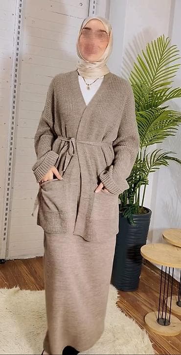 Спортивная одежда: Повседневное платье, Турция, Осень-весна, Длинная модель, Трикотаж, Оверсайз, Стандарт — 6