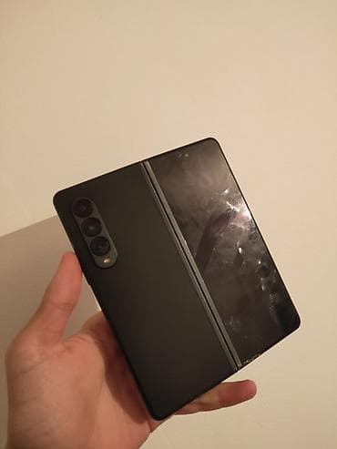 note 7: Samsung Galaxy Z Fold 3, Б/у, 256 ГБ, цвет - Черный, 2 SIM — 1