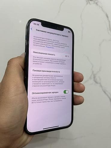 a 12: IPhone 12 Pro, Б/у, 256 ГБ, Pacific Blue, Зарядное устройство, Чехол, Кабель, 88 % — 7