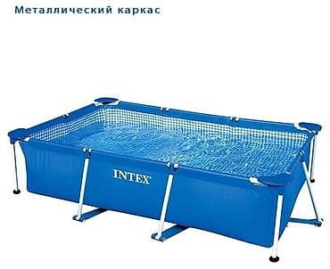 Спорт и отдых: 220/150/60см. Intex 28270 Каркасный прямоугольный бассейн 1662л — 8