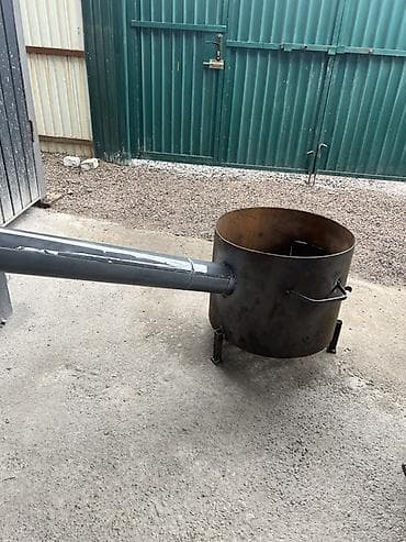 еврокуб продажа: Металлическая печь-мангал (буржуйка) цилиндрической формы для — 3