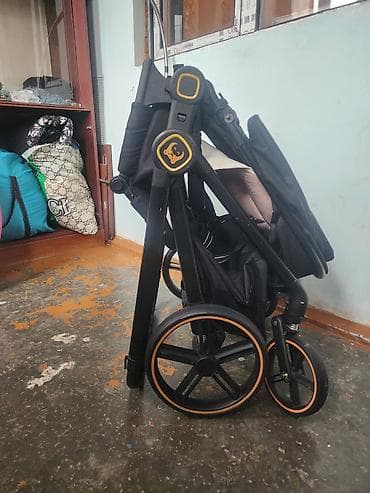 анекс коляски: Коляска, цвет - Черный, Б/у — 2
