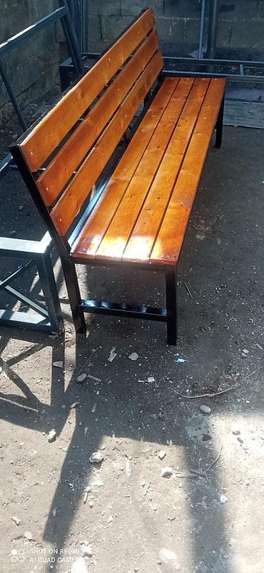 скамейки уличные: Скамейка Металл, Со спинкой, Без крыши — 4