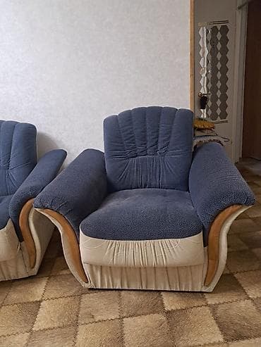 Шкафы: Комплект мягкой мебели, цвет - Синий — 2