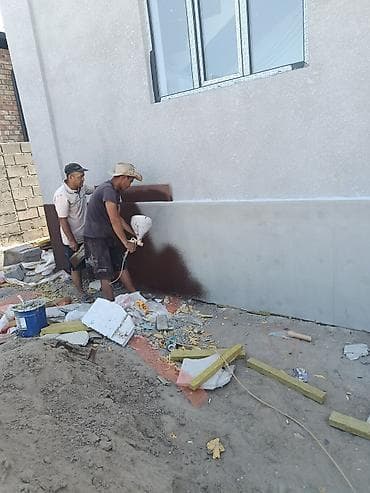 Услуги: Текстура клей декор краска фасадный краска крыша жидкий травертин — 2