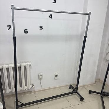 Напольная регулируемая стойка для одежды на колёсах - Тип: мобильная