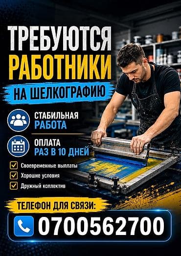 сетевой: Шелкограф, Оплата: Каждые 10 дней — 1
