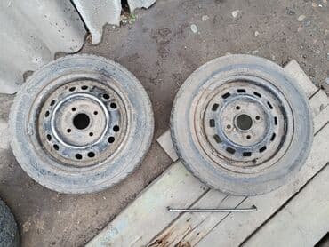 оригинальные штампованные диски опель: Колеса в сборе 155 / 65 / R 13, Зима, Б/у, Комплект, Легковые, Железные, отверстий - 4 — 2