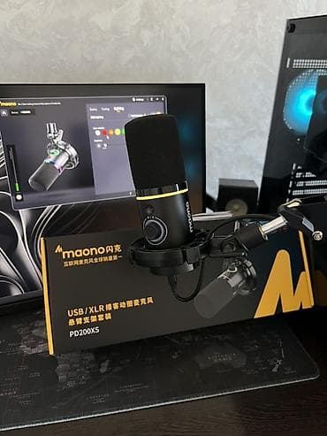 Стол компьютерлери жана комлектөөчүлөр: Микрофон Maono PD200X в идеальном состоянии! Полный комплект, с — 6