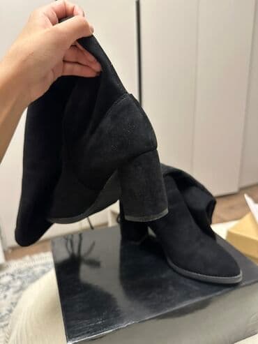 белорусская обувь для проблемных ног бишкек: Черные женские сапоги-ботфорты - Материал: внешняя поверхность — 3