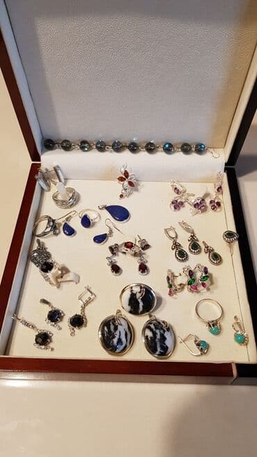 свадебные наборы ручной: Серебро!!! Комплекты серьги + кольца. Отдельно кольца и кулон — 1