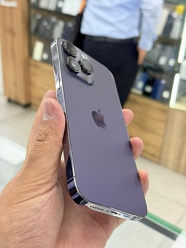 iphone 22: IPhone 14 Pro Max, Б/у, 128 ГБ, Deep Purple, Защитное стекло, Чехол, 84 % — 6