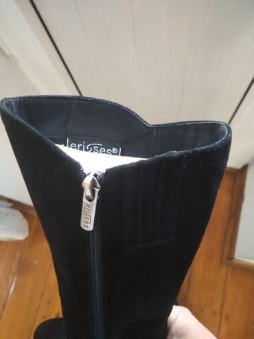 сапоги из натурального меха и кожи: Сапоги, 37, Erisses, Новый, цвет - Черный, Самовывоз — 3