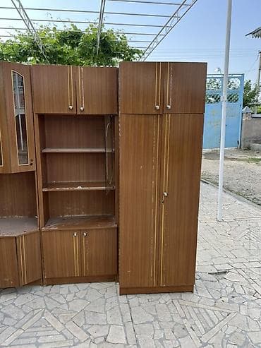 шкаф кийим учун: Зал үчүн гарнитур, ДСП, түсү - Күрөң — 8