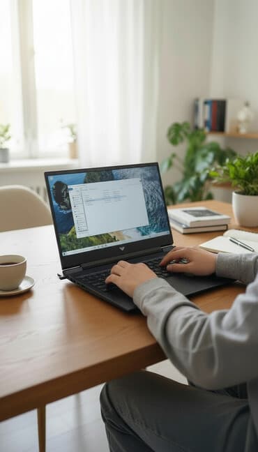 бюджетный игровой ноутбук: Ноутбук, HP, 8 ГБ ОЗУ, AMD Ryzen 5, 16 ", Б/у, Игровой, память SSD — 1