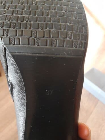 сапоги лакированные на высоких каблуках: Чулки сапоги Баскони Турция кожа натуральный 37 размер почти новая — 4