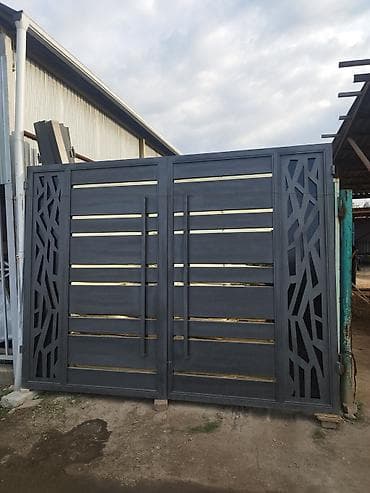 Распашные ворота: Металлические, Механические, Для частного дома, С калиткой, Оптом, Новый, Бесплатная установка — 2