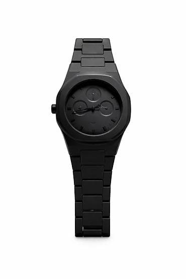 Минималистичные наручные часы в полном чёрном цвете Арабский часы