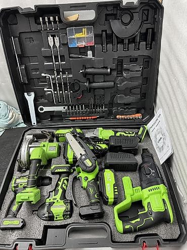 Строительное оборудование: Аккумуляторный набор электроинструментов 21V (Li‑ion) в — 2