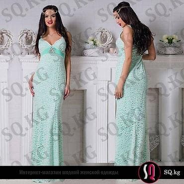 Вечернее платье, А-силуэт, Длинная модель, Без рукавов, S, M