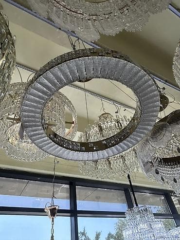 string art: Подвесная светодиодная люстра-кольцо с кристаллами - Дизайн: крупное — 2