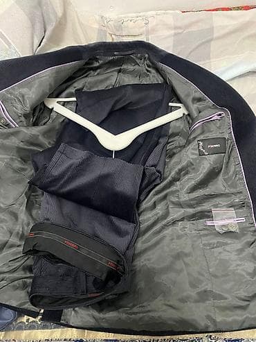 корея одежда: Мужской вельветовый костюм Piserro (жакет + брюки) - Материал — 1