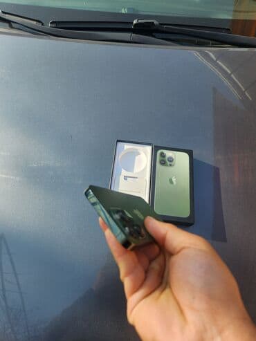 телефон джалал абад: IPhone 13 Pro, Колдонулган, 256 ГБ, Alpine Green, Куту, 77 % — 5