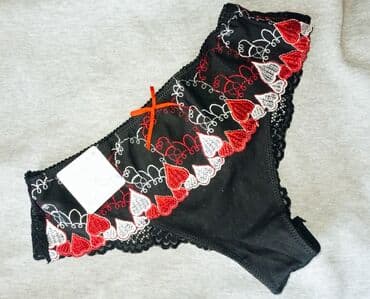 женские турси: Трусики, Стринги, С кружевом, Атлас, Италия — 7