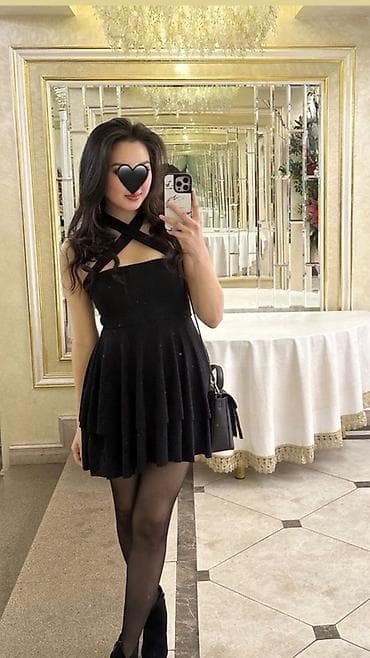 Вечернее платье, Коктейльное, Короткая модель, Без рукавов, S, M