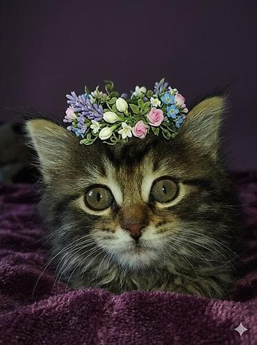 кошка рыжая: Беспородная, 1 месяц, Девочка, Приучена к лотку — 2