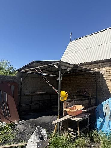 Дом и сад: Навес, Двускатный, Металл, Профнастил — 2