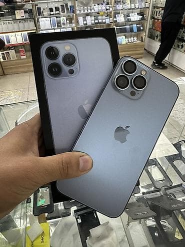 iphone 256: IPhone 13 Pro Max, Б/у, 256 ГБ, Sierra Blue, Коробка, 80 % — 2