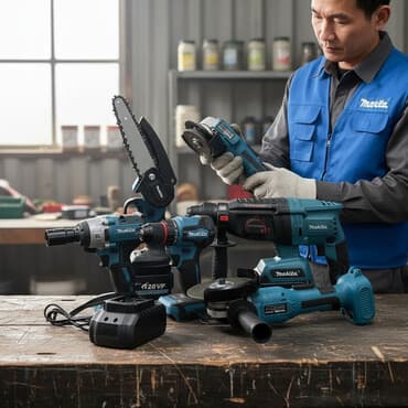 Набор 5в1 беспроводных электроинструментов Makita, предназначенный at lalafo.kg Набор 5в1 беспроводных электроинструментов Makita, предназначенный