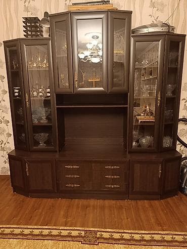 опора для цветов: Стенка-шкаф, Тип стенки-шкафа: Модульная, Для зала, Особенности: С отделением под телевизор — 2