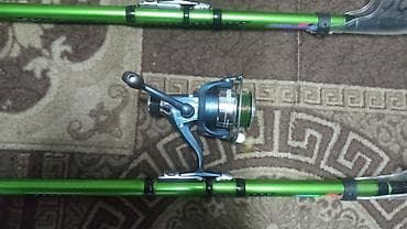 палатка сатылат: КАЖДЫЙ ПО 1850 Набор рыболовных снастей: два телескопических спиннинга — 2