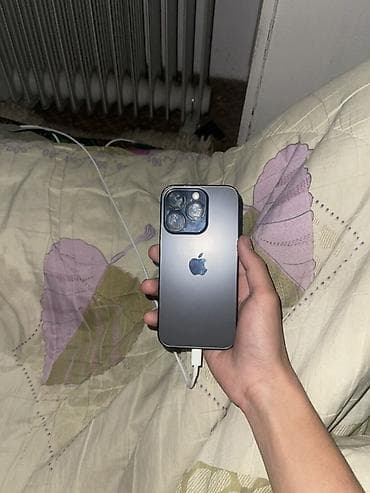 смартфон apple iphone 15 pro max: IPhone 14 Pro, Б/у, 128 ГБ, Графит, Кабель, 94 % — 1