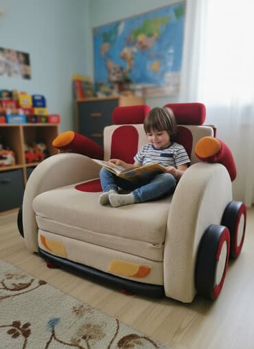 Офис эмереги: Продаю детское кресло-кровать в форме машинки — 1