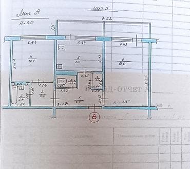 Квартиры: 2 комнаты, 52 м², 106 серия, 3 этаж, Старый ремонт — 7