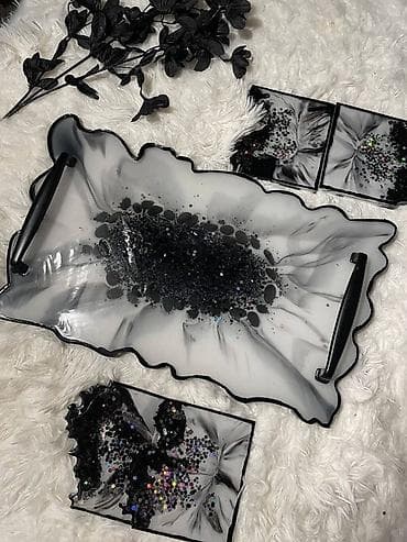 металлические столы для кухни: Набор дизайнерских кухонных аксессуаров из эпоксидной смолы и — 2