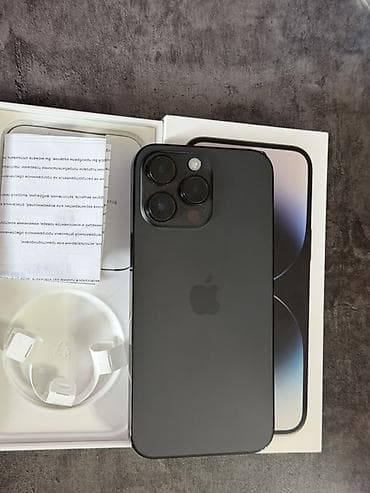 mate 40 pro: IPhone 14 Pro Max, Б/у, 256 ГБ, Черный, Защитное стекло, Чехол, Кабель, 80 % — 3