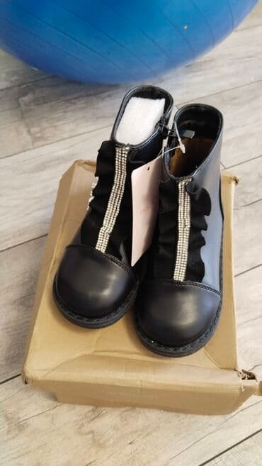 cat обувь: Детские ботинки для девочки, размер 28 - Цвет: чёрный - Внутренняя — 1