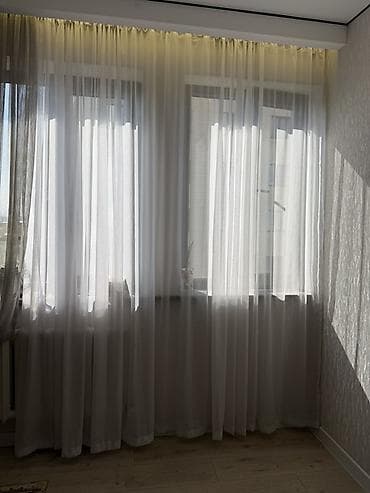 Воздушные белые шторы-вуаль для окна/балконного блока - Материал — 1