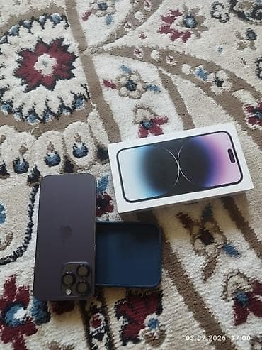 redmi 11 т: IPhone 14 Pro, Колдонулган, 128 ГБ, Deep Purple, Куту, 88 % — 2