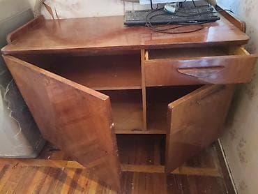 дерево мебель: Стенка-шкаф, Тип стенки-шкафа: Советская, Другое назначение, Б/у, Особенности: Для хранения посуды — 10