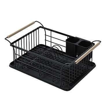 Кафелер, ресторандар үчүн: Сушилка для посуды настольная, черная - Вместительная металлическая — 1
