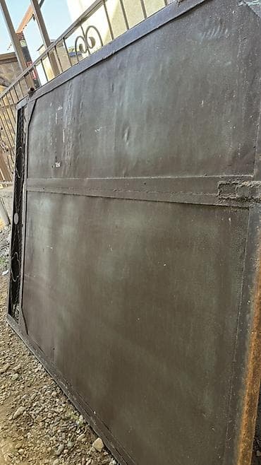 Распашные ворота: Металлические створки ворот с калиткой (комплект). Демонтирован — 8