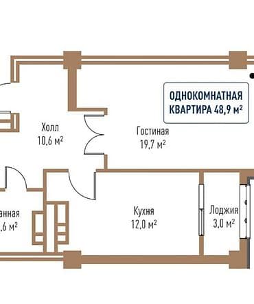 seven: 1 комната, 49 м², Элитка, 11 этаж, Готовая ПСО (под самоотделку) — 5