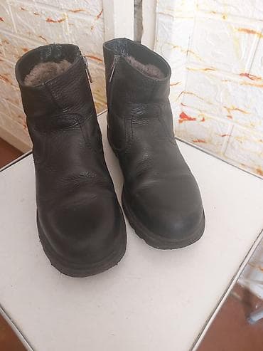 зимний ботинки: Зимние кожаные сапожки, черные. - Материал верха: натуральная кожа с — 1