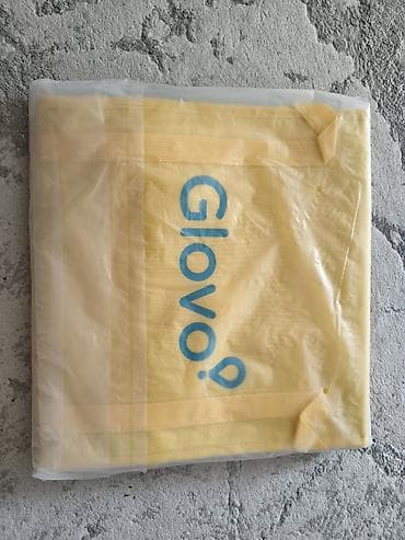 glovo сумки: Сумка-тоут Glovo - Цвет: фирменный жёлтый с голубым логотипом Glovo - — 1